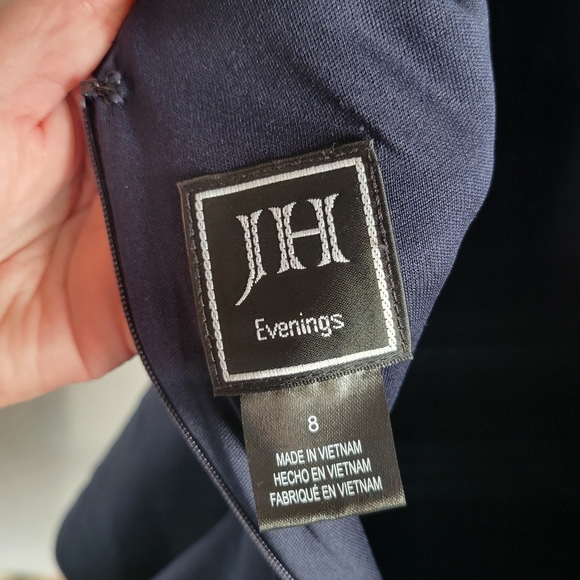 JH Collectibles Asymmetrical Navy Dress - Picture 3 of 3